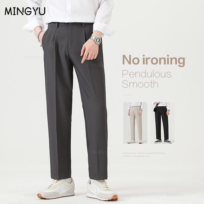 Men'S Formal Attire - Męskie spodnie garniturowe marki Smooth, eleganckie,