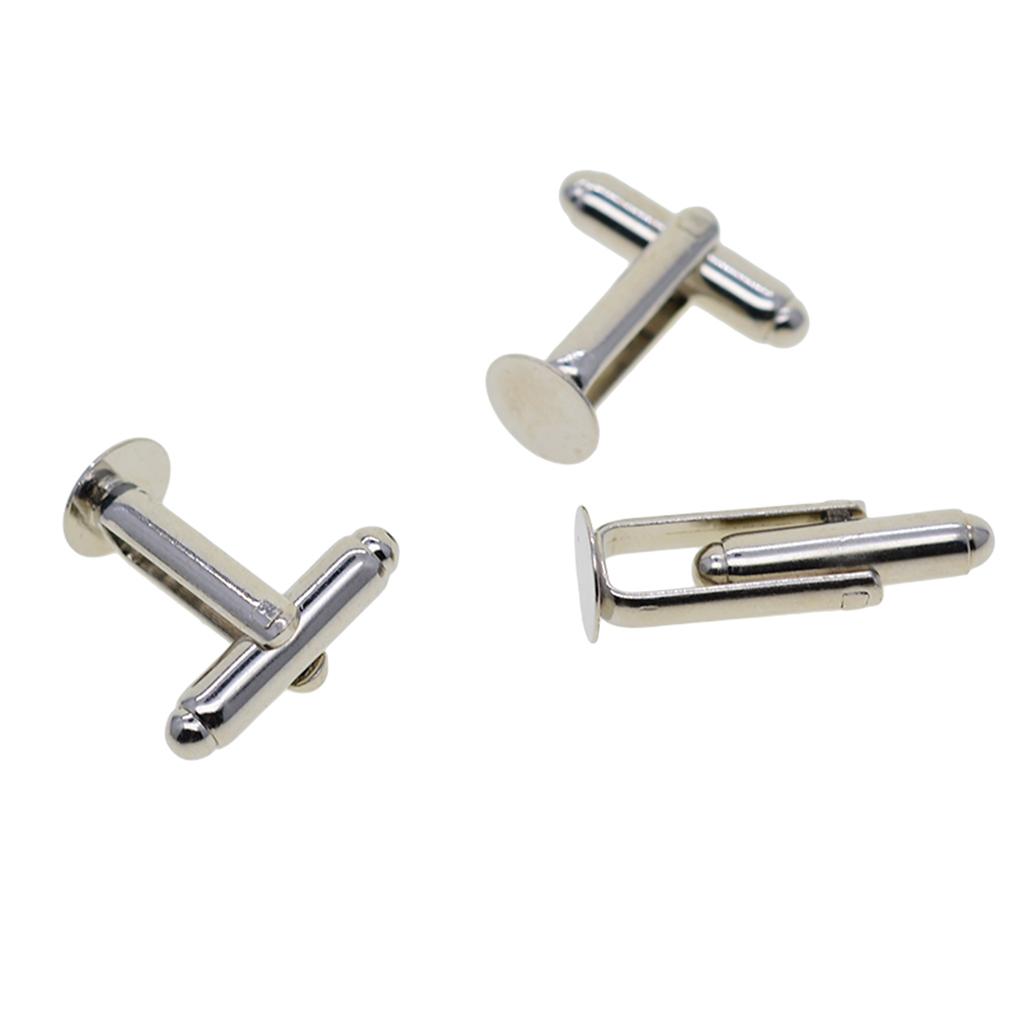 Cufflinks Silver Set - Spinki do mankietów 8mm, srebrne oprawy