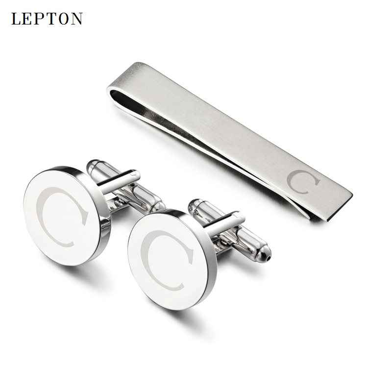 Cufflinks Silver Set - Gorąca Wyprzedaż Okrągłe Spinki do Mankietów