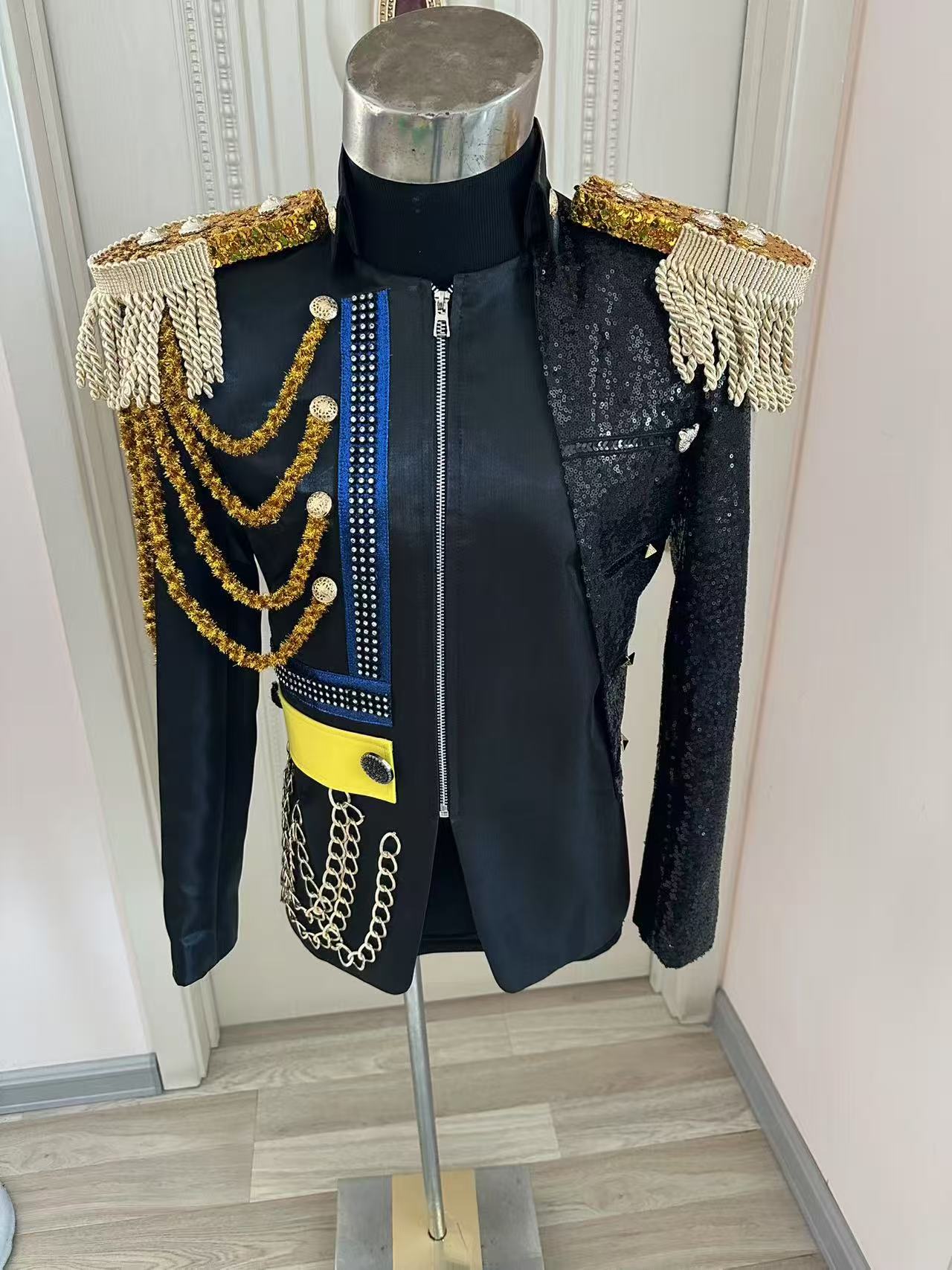 Nowa męska marynarka z frędzla – Men Formal Party Wear Dress recenzja i cena