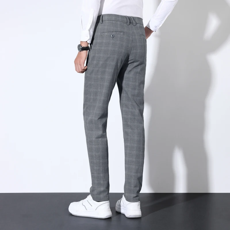 Bawełniane spodnie w kratę w p – Men Formal Wear Wedding recenzja i cena