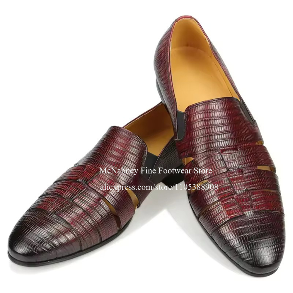 Oddychające, ażurowe mokasyny  – Men Formal Wear Wedding recenzja i cena