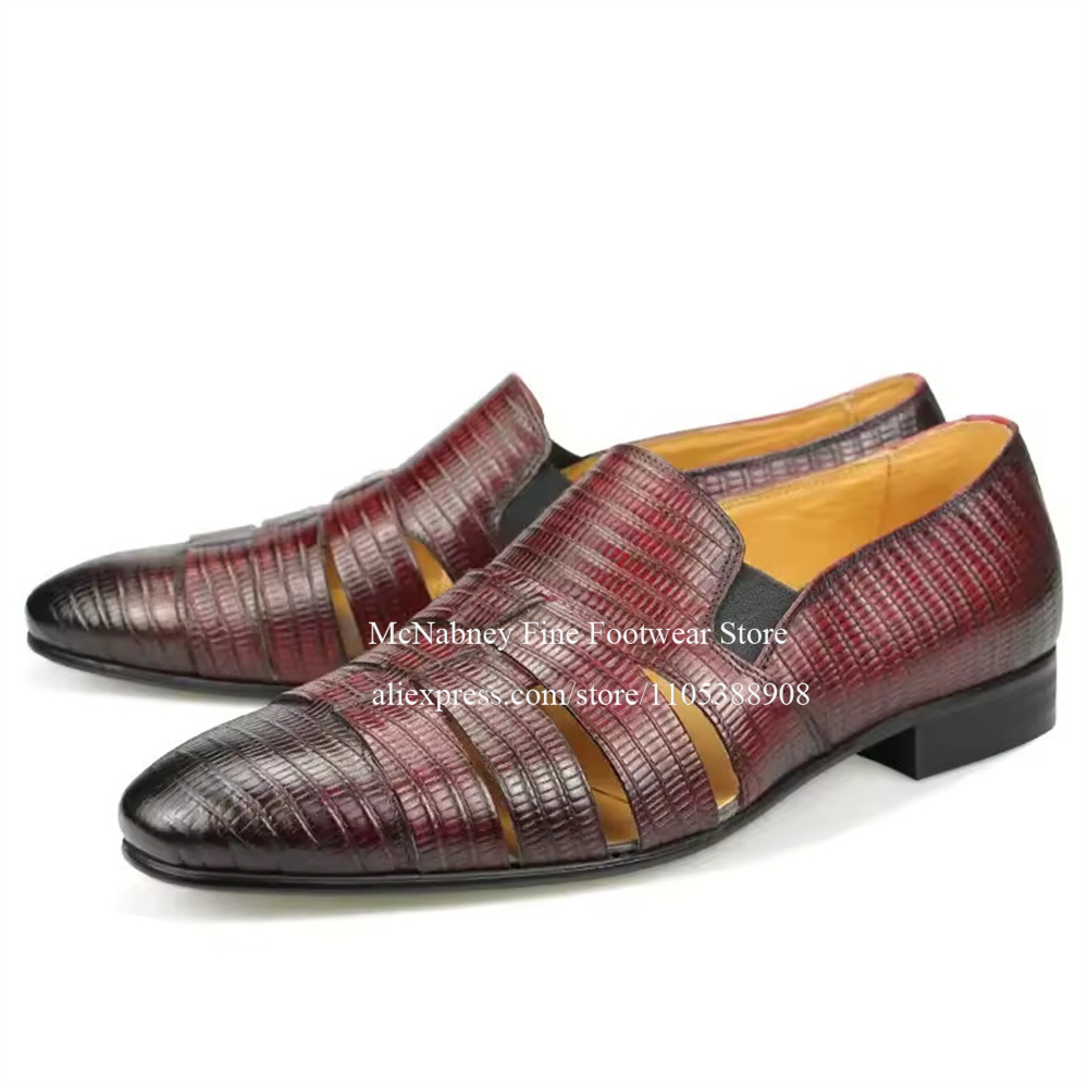 Oddychające, ażurowe mokasyny  – Men Formal Wear Wedding recenzja i cena