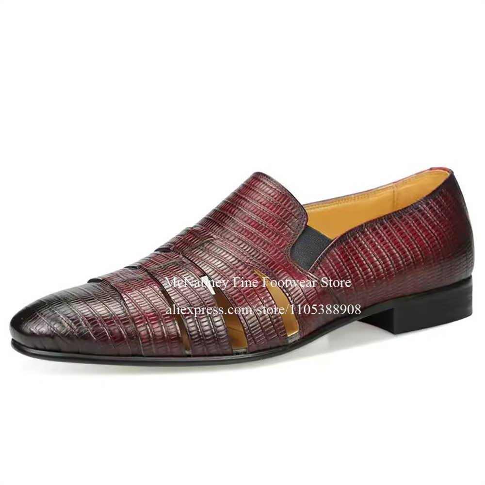 Oddychające, ażurowe mokasyny  – Men Formal Wear Wedding recenzja i cena