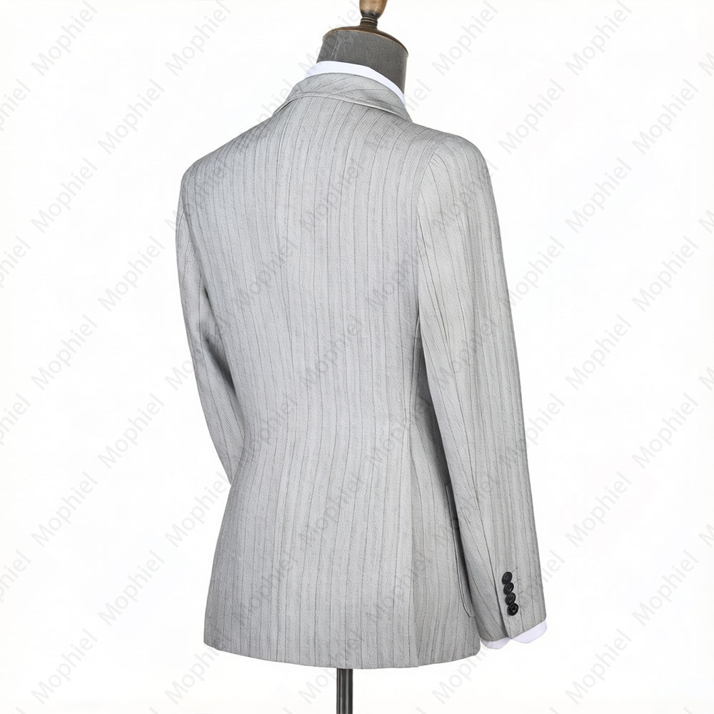 Mophiel Jasnoszary Garnitur Mę – Men Formal Wear Wedding recenzja i cena