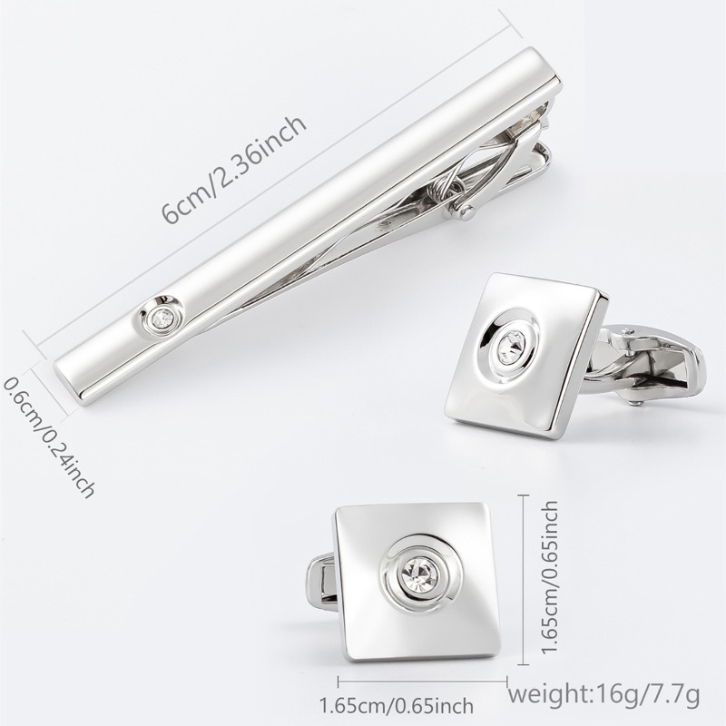 Zestaw luksusowych, złotych i  – Cufflinks Silver Set recenzja i cena