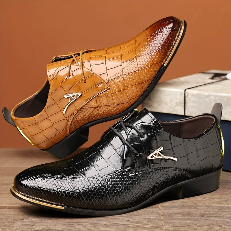 Męskie buty ze skóry PU, elega – Men'S Formal Attire recenzja i cena