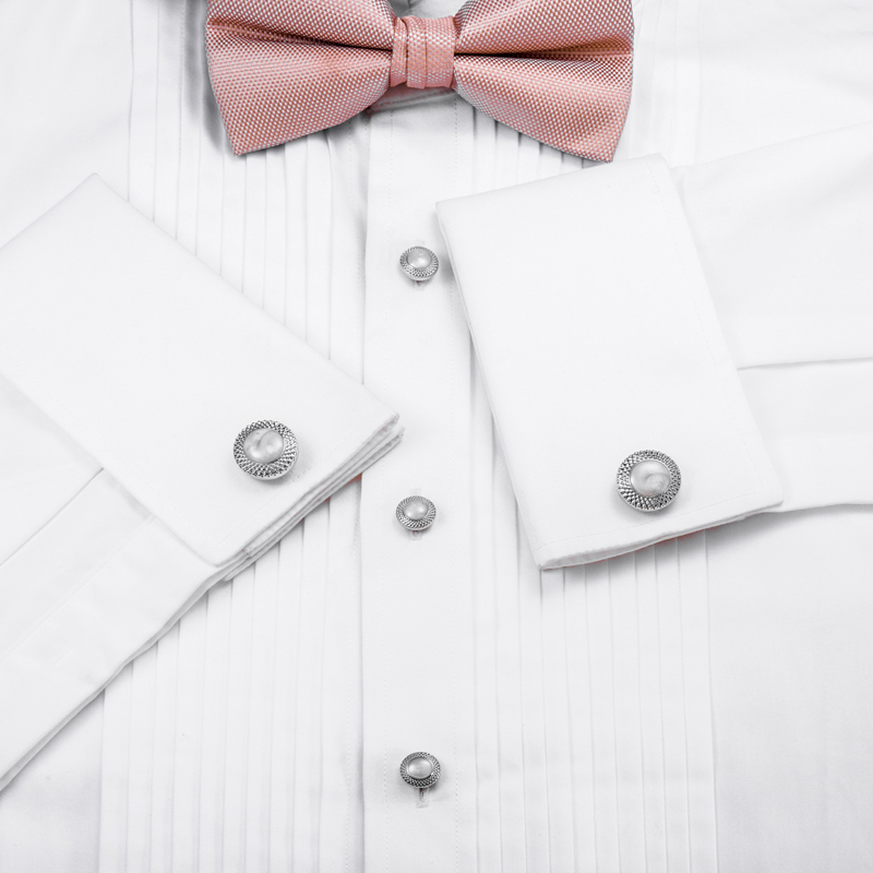 Zestaw posrebrzanych spinków d – Cufflinks Silver Set recenzja i cena