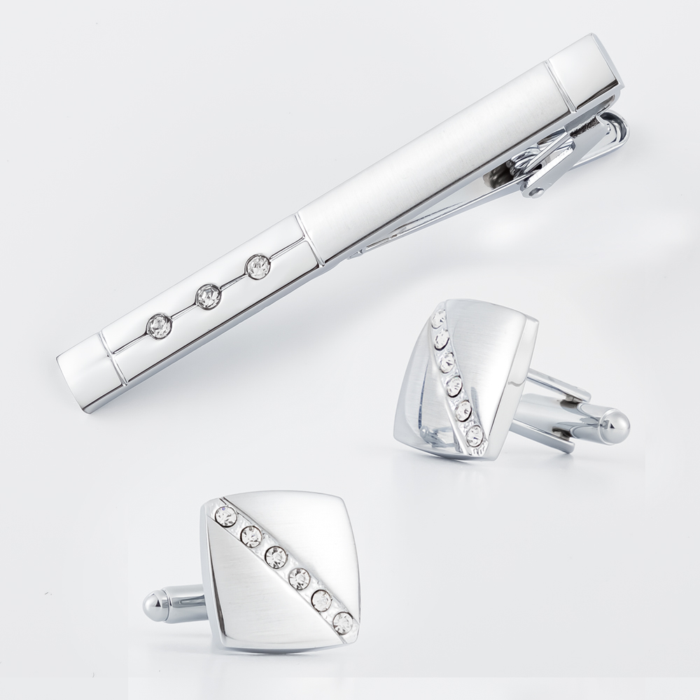 Męski zestaw: srebrne spinki d – Cufflinks Silver Set recenzja i cena