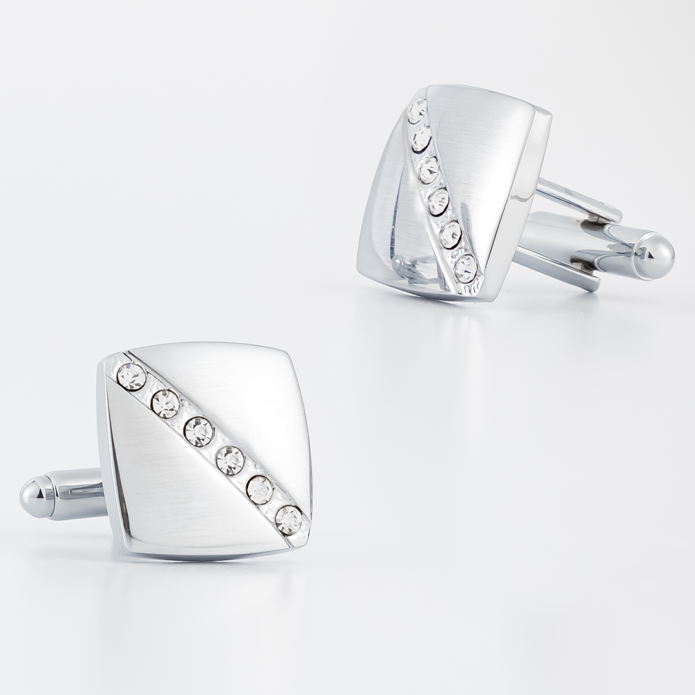 Męski zestaw: srebrne spinki d – Cufflinks Silver Set recenzja i cena