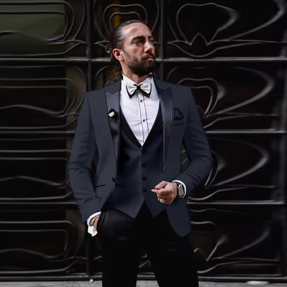 Męski trzyczęściowy smoking sl – Men Formal Wear For Dinner recenzja i cena