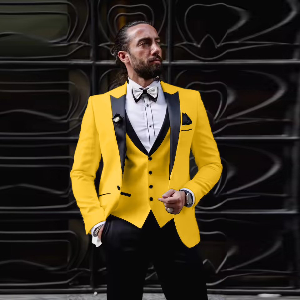 Męski trzyczęściowy smoking sl – Men Formal Wear For Dinner recenzja i cena