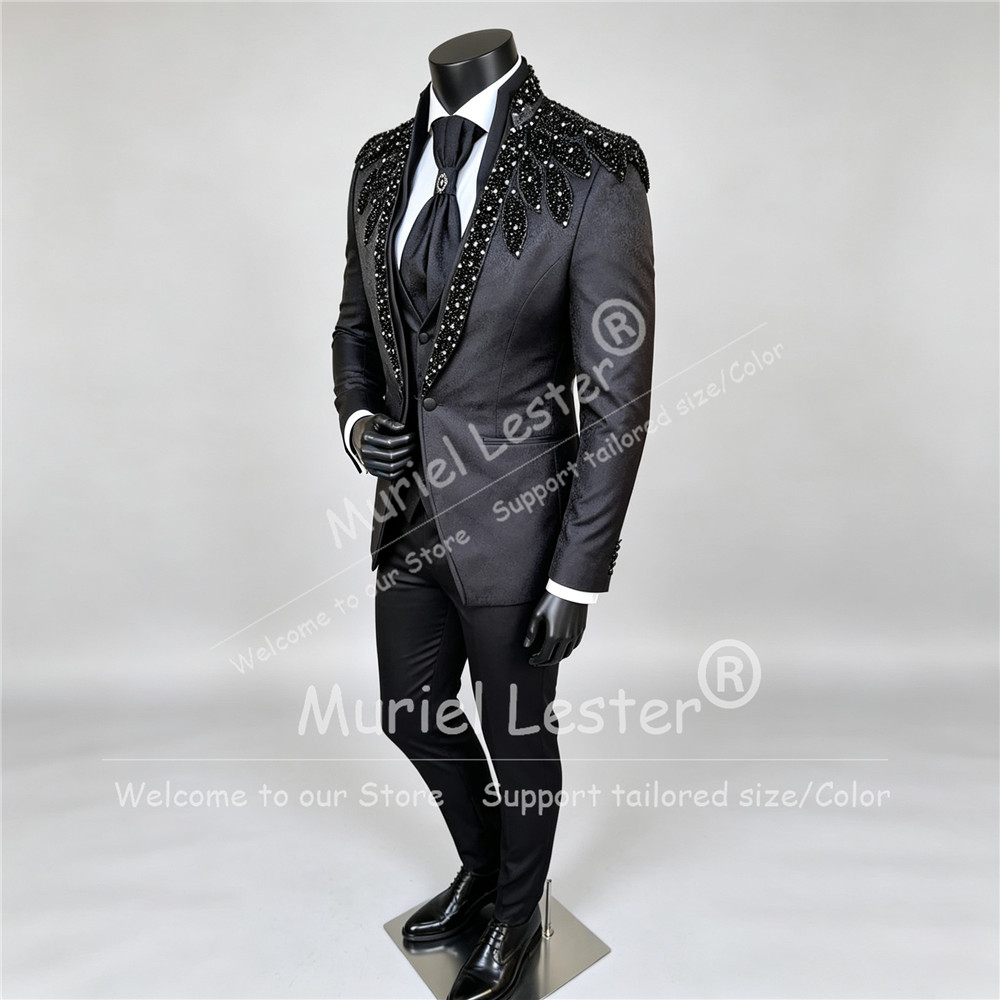 Męski garnitur w stylu włoskim – Men Formal Wear Wedding recenzja i cena