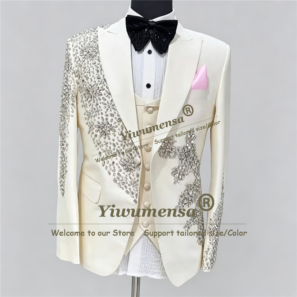 Błyszczące garnitury ślubne z  – Men Formal Wear Wedding recenzja i cena
