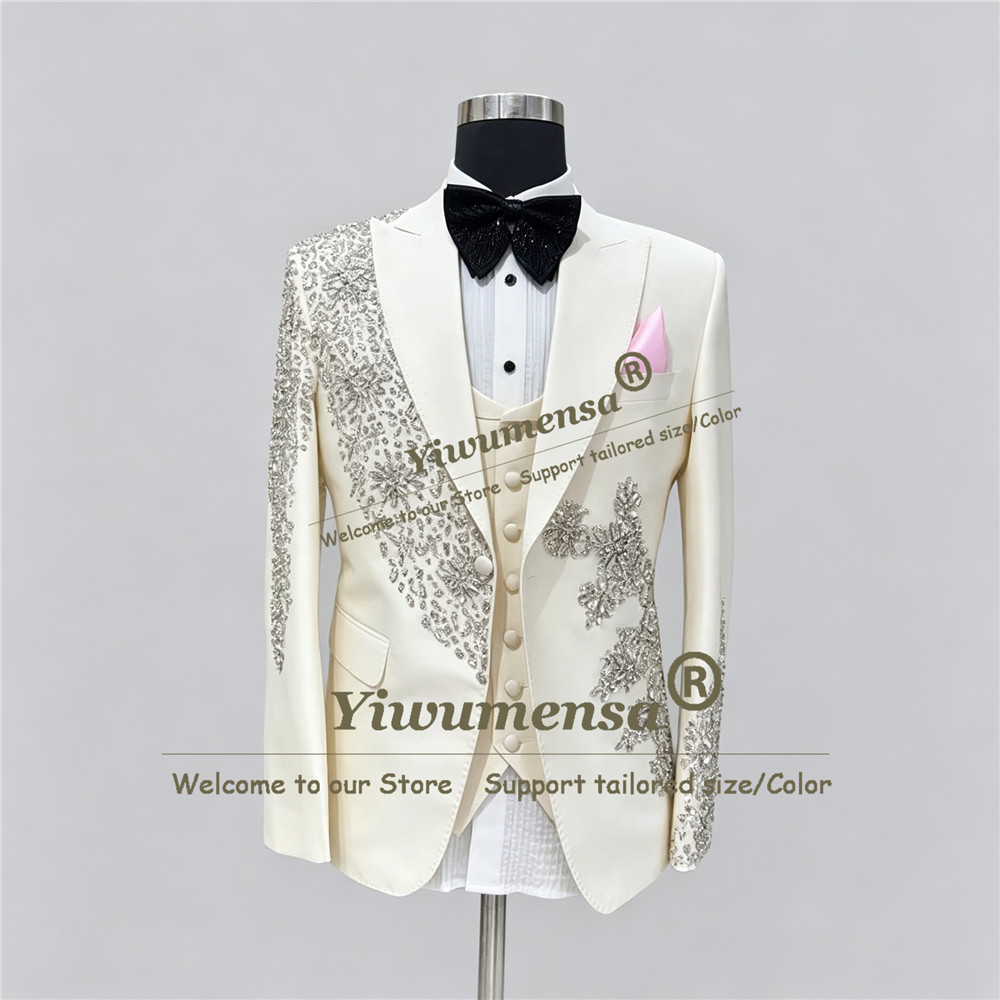 Błyszczące garnitury ślubne z  – Men Formal Wear Wedding recenzja i cena