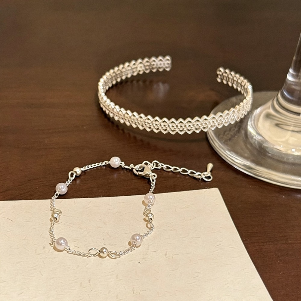 Srebrna bransoletka otwarta z  – Cufflinks Silver Set recenzja i cena
